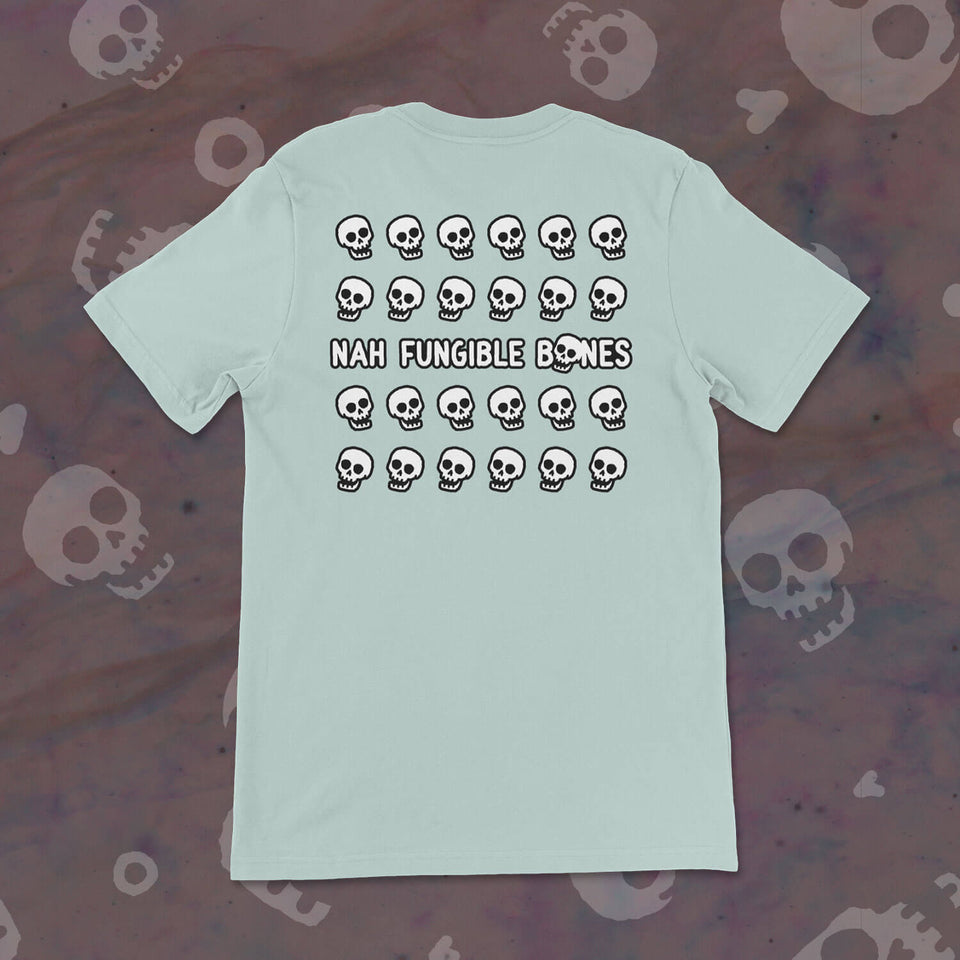 Nah Fungible Bones Skull Grid Tee